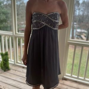 David’s Bridal - strapless dress in grey. US Size 6